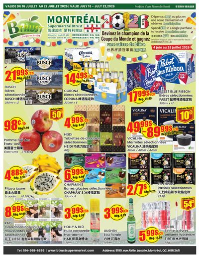 Btrust Supermarket (Montreal) Flyer July 16 to 22