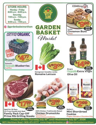 The Garden Basket Flyer July 16 to 22