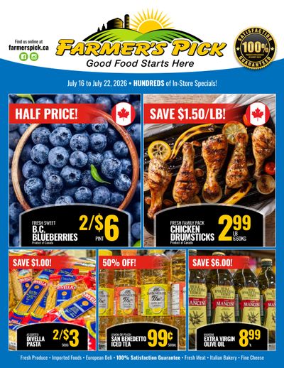 Farmer's Pick Flyer July 16 to 22