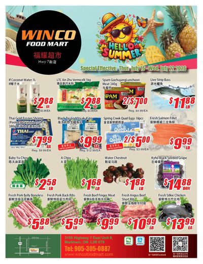 WinCo Food Mart (HWY 7) Flyer July 16 to 22