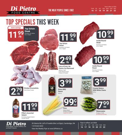 Di Pietro Food Centre Flyer July 16 to 22