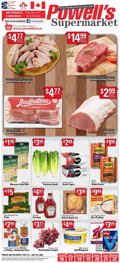 Powell's Supermarket Flyer July 16 to 22