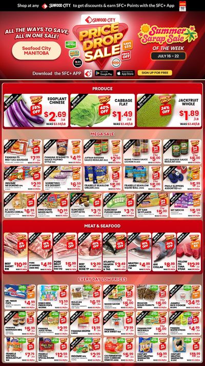 Seafood City Supermarket (MB) Flyer July 16 to 22