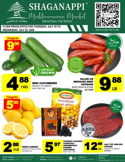 Shaganappi Mediterranean Market Flyer July 16 to 22