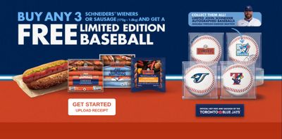 Schneiders Canada Promotions: Buy 3 Schneiders Wieners or Sausages and Get A Free Limited Edition Baseball