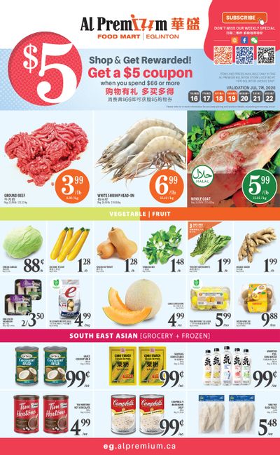 Al Premium Food Mart (Eglinton Ave.) Flyer July 16 to 22