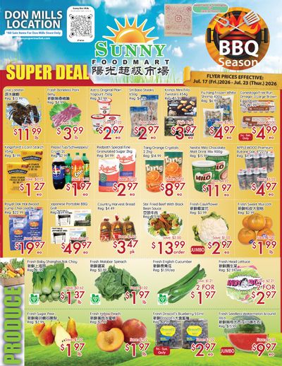Sunny Foodmart (Don Mills) Flyer July 17 to 23