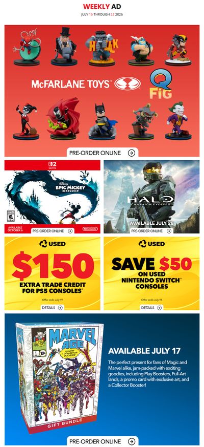 EB Games Flyer July 16 to 22