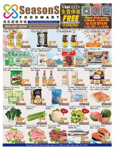 Seasons Food Mart (Thornhill) Flyer July 17 to 23