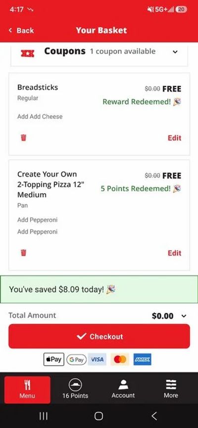pizzahut free breadsticks