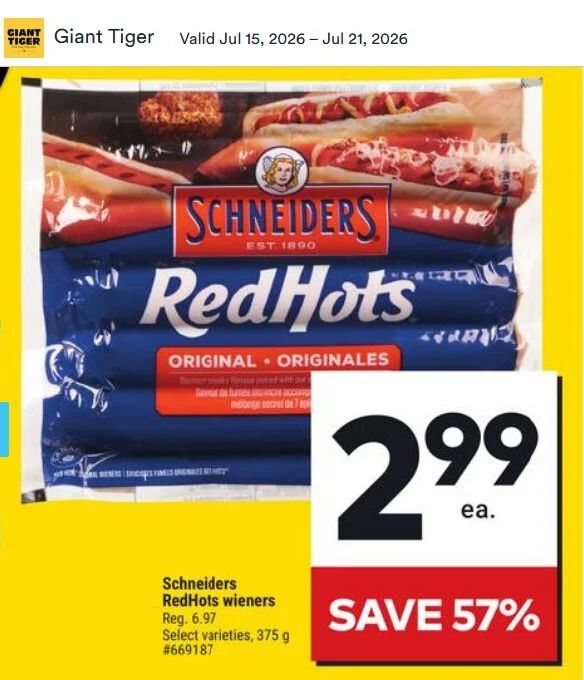 Buy any 3 Schneiders Wieners or Sausage (175g - 1.8kg) and Get a Free Limited Edition Baseball
