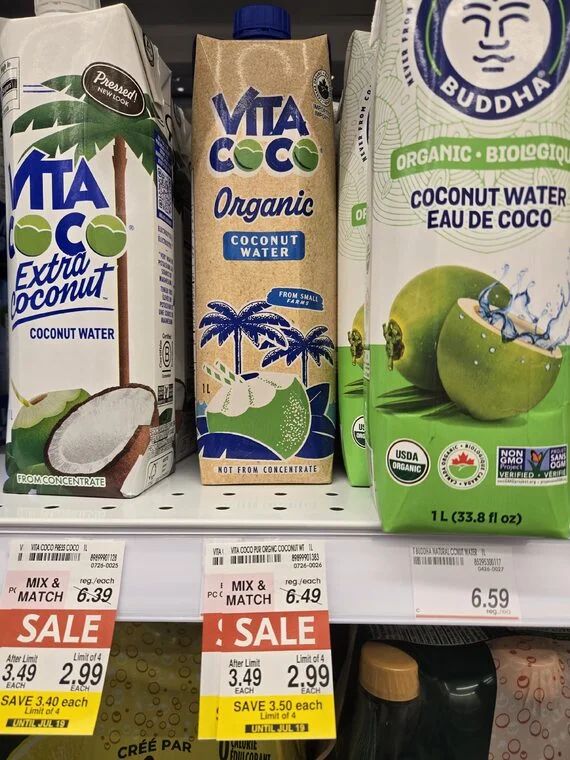 Shoppers Drug Mart: Vita Coco Organic Pure 1 Liter Coconut Water $2.99 + 3000 PC Points. YMMV!