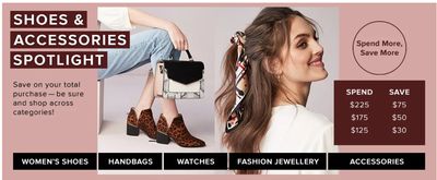 Hudson’s Bay Canada Sale: Save up to $75 on Shoes & Accessories + Extra $25 off $175 Using Promo Code