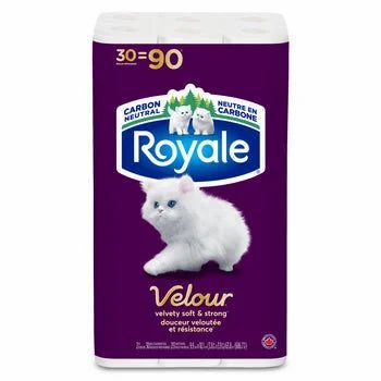 Staples: Royale Velour Toilet Paper (30 Rolls) - $15.66/pack when you buy 6 (using coupon: 86949)
