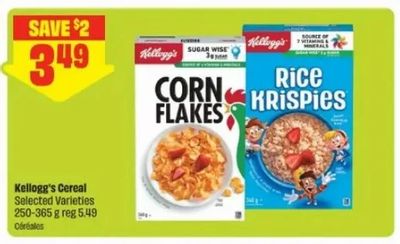 No Frills: Free Kellogg's Frosted Flakes Cereal Multigrain Less Sugar 338g (with PM + digital + printed coupon) July 23-29