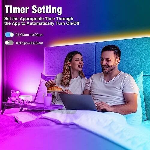 Amazon.ca: Smart LED Strip 100ft(2 Rolls of 50ft) - $14.84