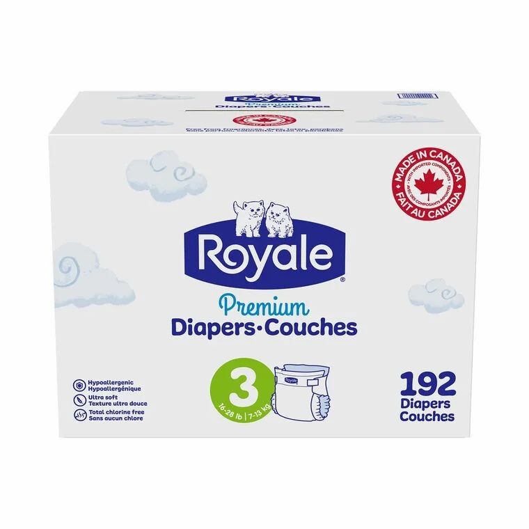 Costco: MADE IN CANADA Royale Diapers (size 3-6)