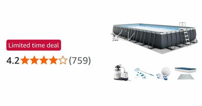 Amazon.ca: INTEX Ultra XTR Deluxe Rectangular Above Ground Saltwater Swimming Pool: 32ft x 16ft x 52in - $1698.00 ATL