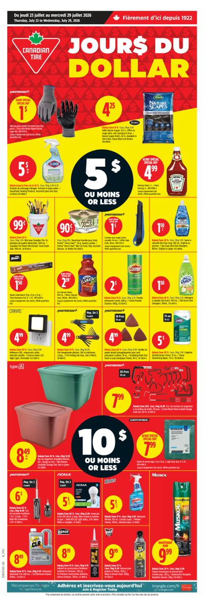 Canadian Tire (QC) Flyer July 23 to 29