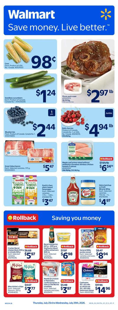 Walmart (Atlantic) Flyer July 23 to 29