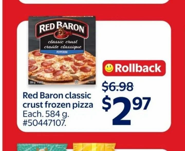 Walmart: Red Baron Frozen Classic Classic Crust Pizza $2.97