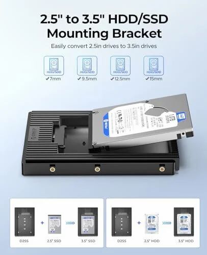 Amazon.ca: ORICO 2.5 to 3.5 SATA Hard Drive Adapter Mounting Bracket Hard Drive Caddy