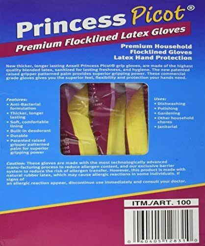 Amazon.ca: Princess Picot Dishwashing Gloves 12pack (M only) at 56% off for $12.42 (+$1.41 handling?)