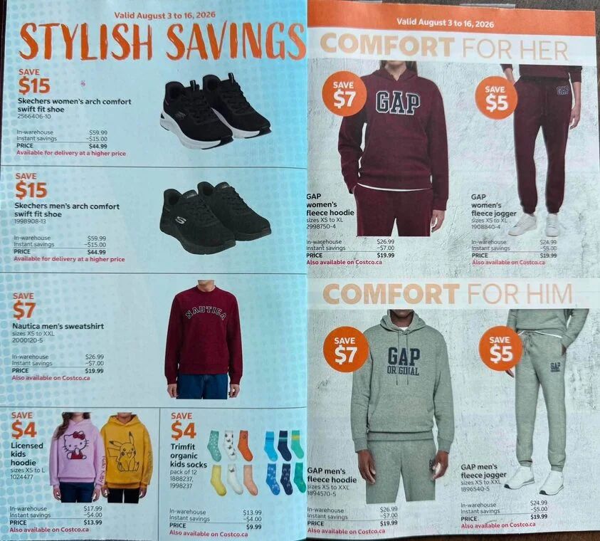 Costco: Instant Savings Flyer - August 3 - 16, August 3 - 30, August 17 - 30