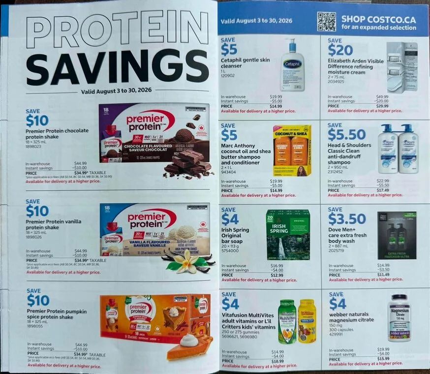 Costco: Instant Savings Flyer - August 3 - 16, August 3 - 30, August 17 - 30