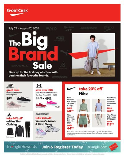 Sport Chek Flyer July 23 to August 12