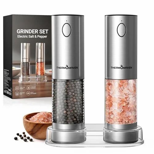 Amazon.ca: ThermoMaven Electric Salt and Pepper Grinder Set - $44.99