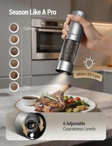 Amazon.ca: ThermoMaven Electric Salt and Pepper Grinder Set - $44.99