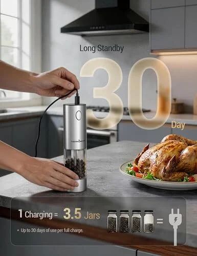 Amazon.ca: ThermoMaven Electric Salt and Pepper Grinder Set - $44.99