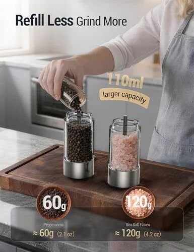 Amazon.ca: ThermoMaven Electric Salt and Pepper Grinder Set - $44.99