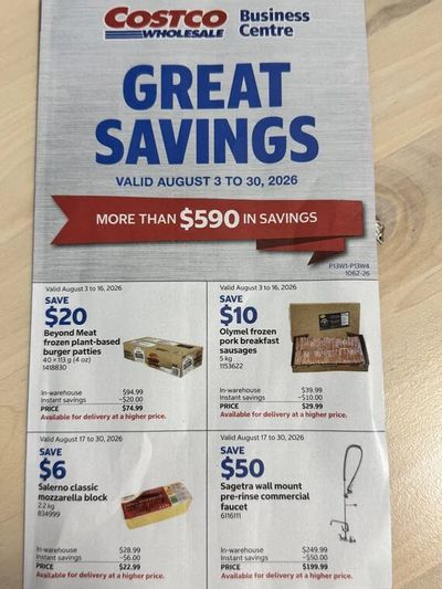 Costco Business Centre Flyer August 3 - 30