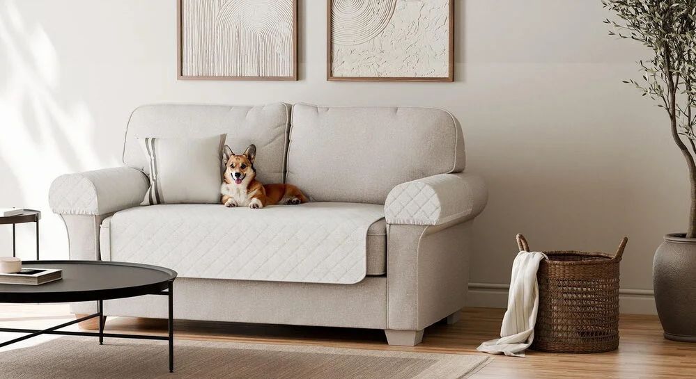 Walmart: SmartFit Waterproof Faux Sherpa Loveseat Furniture Cover, 3-Piece, for Dogs, Pets, Machine Washable - $14.00