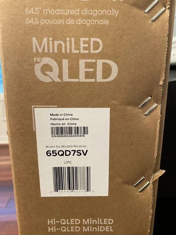 Costco: Hisense QD7SV Mini-LED QLED 4K Smart TV - $449.97 (North Oshawa)