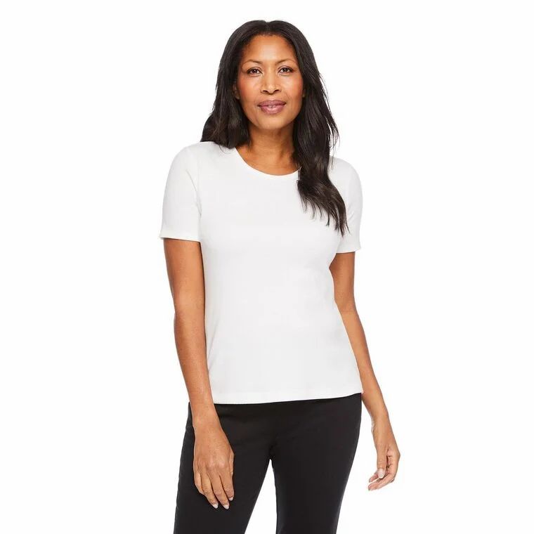 Walmart: Iyla Women's Interlock Crew Neckline Tee $1.00 (reg. $11.98) XL size Only