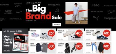 Sport Chek Canada Flyer Big Brand Flyer Sale: Save 25%-40% Off Nike, Under Armour, ASICS, Saucony, Select Brands & Styles