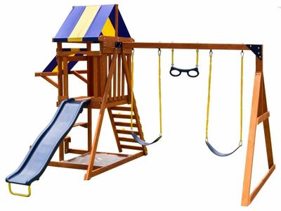 Walmart: Sportspower Sunnyslope Wooden Swing Set, Kids outdoor play equipment - ($2 reg $750)