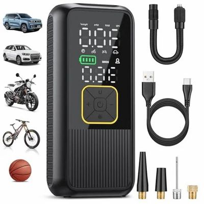 Amazon.ca: Portable Tire Inflator Air Compressor 150PSI with Digital Pressure Gauge - $24.99