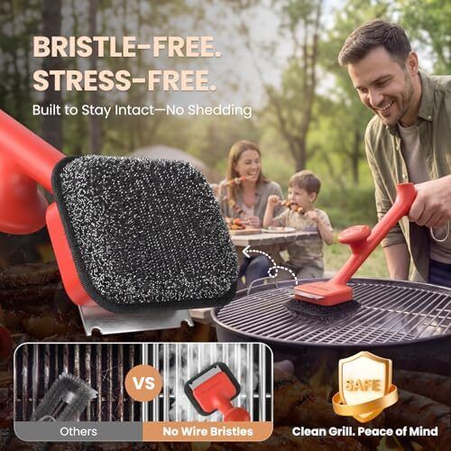 Amazon.ca: BBQ Grill Bristle Free Brush 17" (+ 3 brush heads) - $42.99