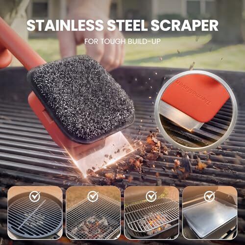 Amazon.ca: BBQ Grill Bristle Free Brush 17" (+ 3 brush heads) - $42.99
