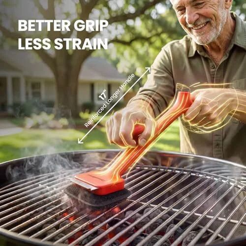 Amazon.ca: BBQ Grill Bristle Free Brush 17" (+ 3 brush heads) - $42.99
