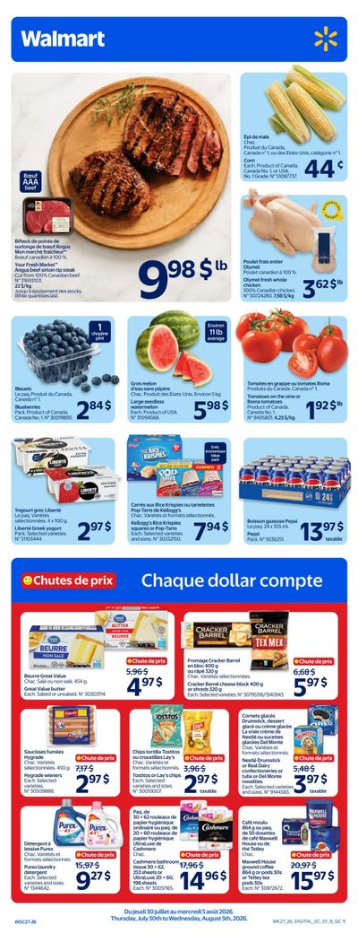 Walmart (QC) Flyer July 30 to August 5