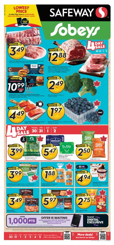 Sobeys/Safeway (SK & MB) Flyer July 30 to August 5