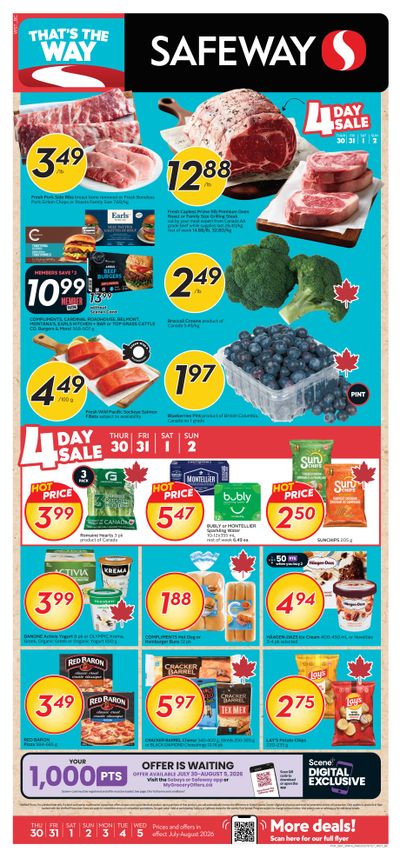 Safeway (BC) Flyer July 30 to August 5