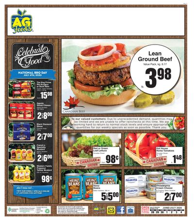 AG Foods Flyer June 28 to July 4