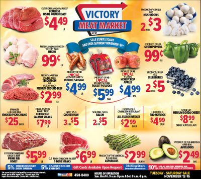 Victory Meat Market Flyer November 12 to 16