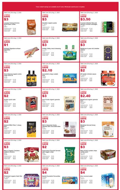 Costco (QC) Weekly Savings June 29 to August 2